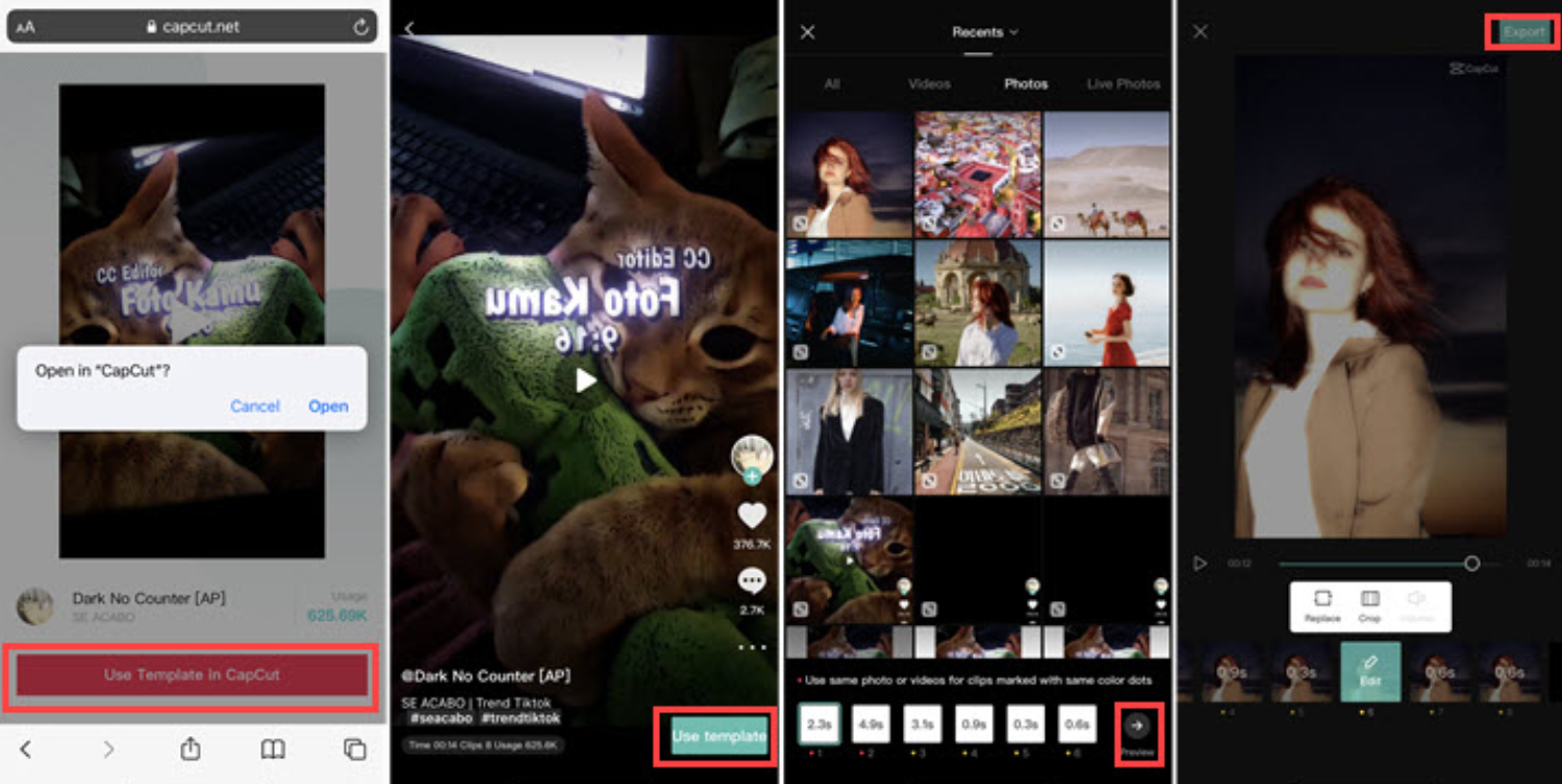 How to use CapCut templates on iPhone/Android?