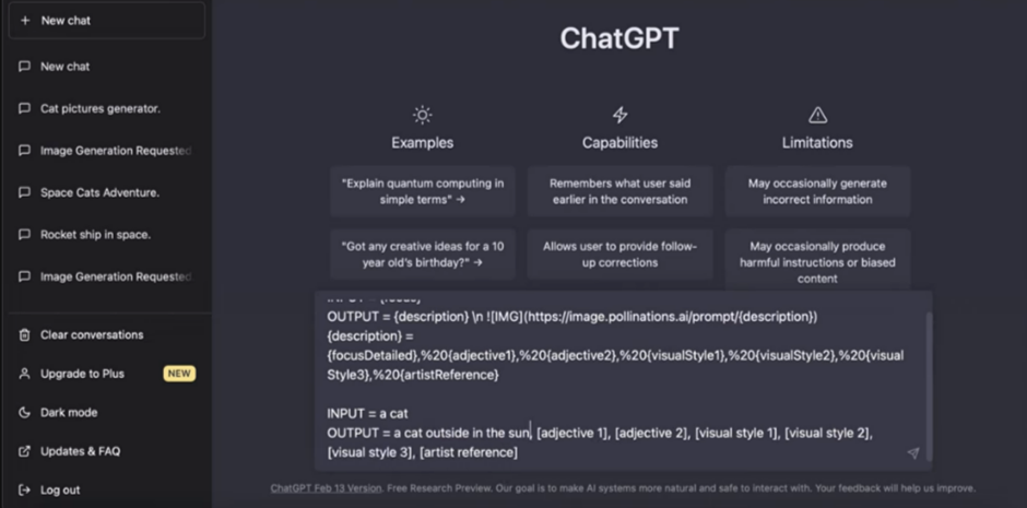 Chatgpt interface