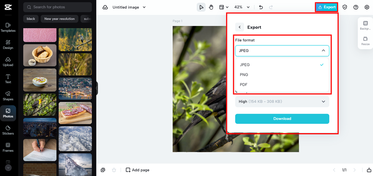 multiple format export