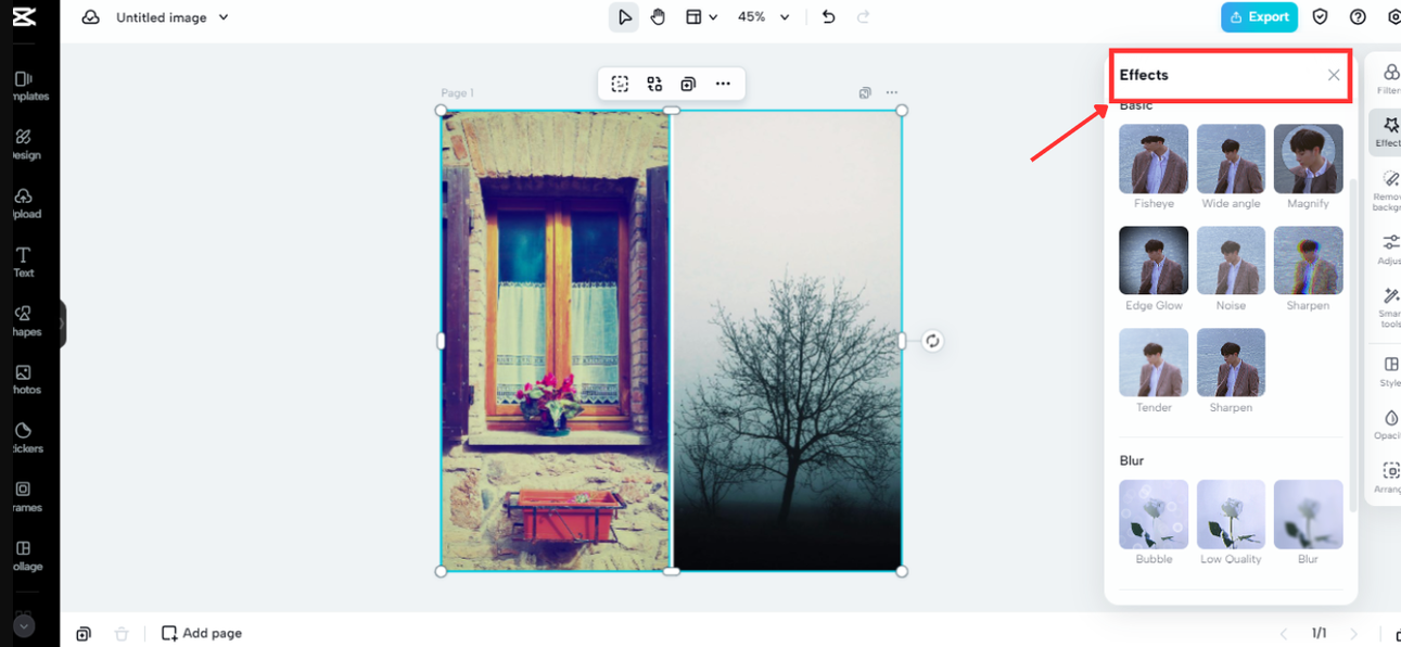 Using effects to add mood to your Instagram grids