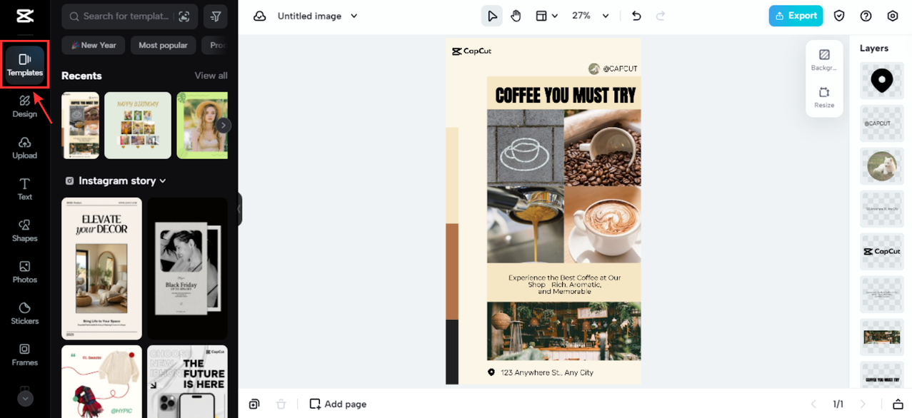 Instagram story templates