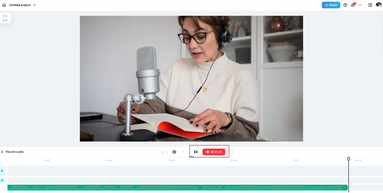 how to record your voice on the CapCut online voice recording software for Windows
