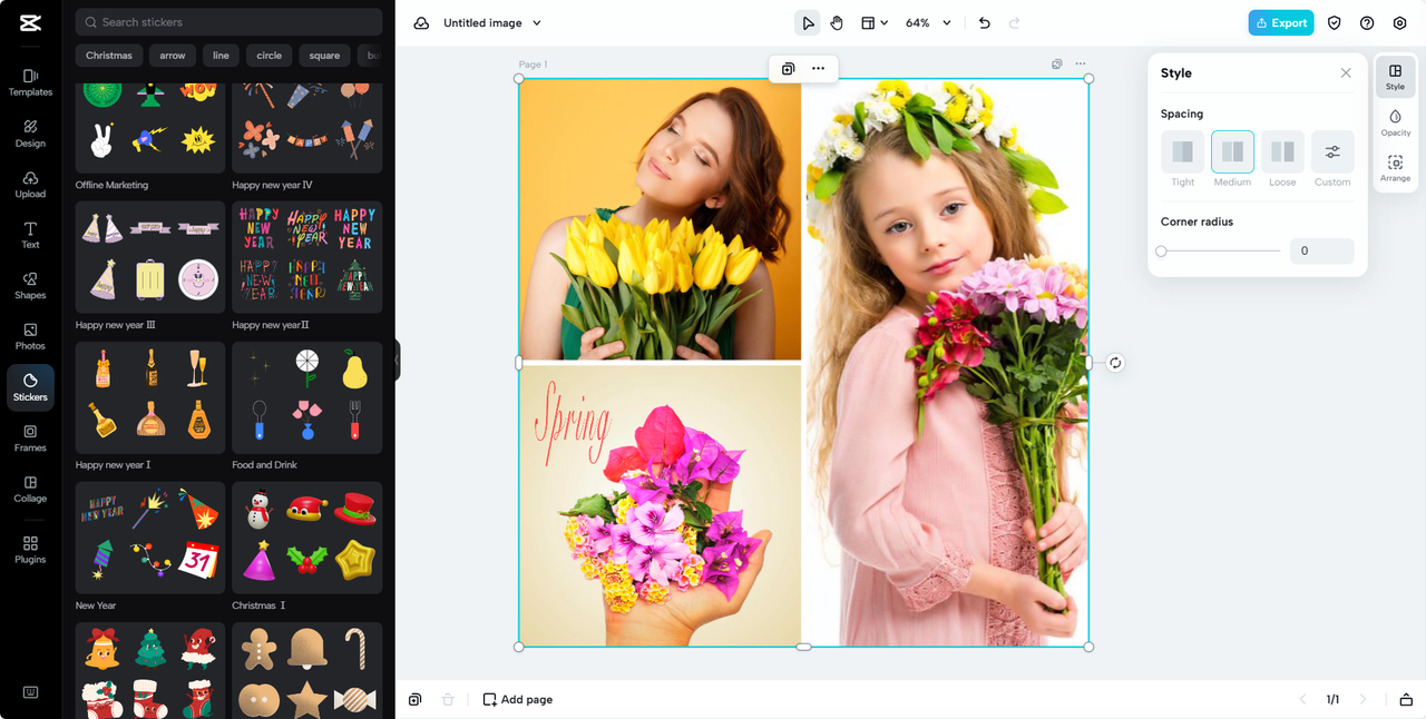 Customize your Insta grid photo in CapCut Online