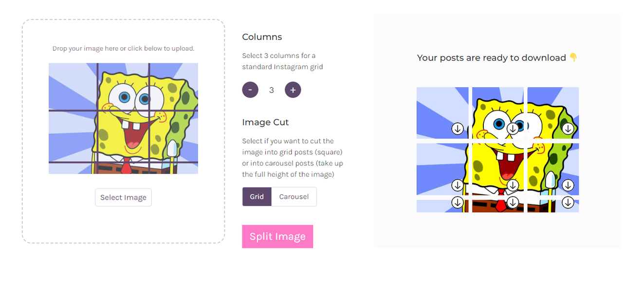 My Social Boutique download grid