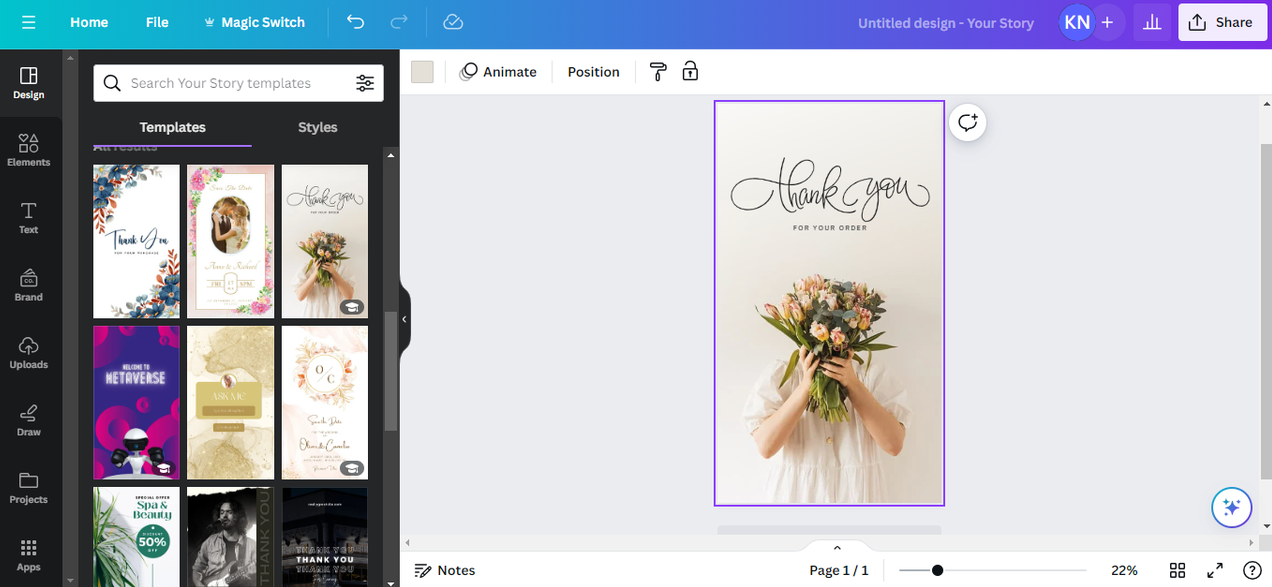 Pick an Instagram template at Canva