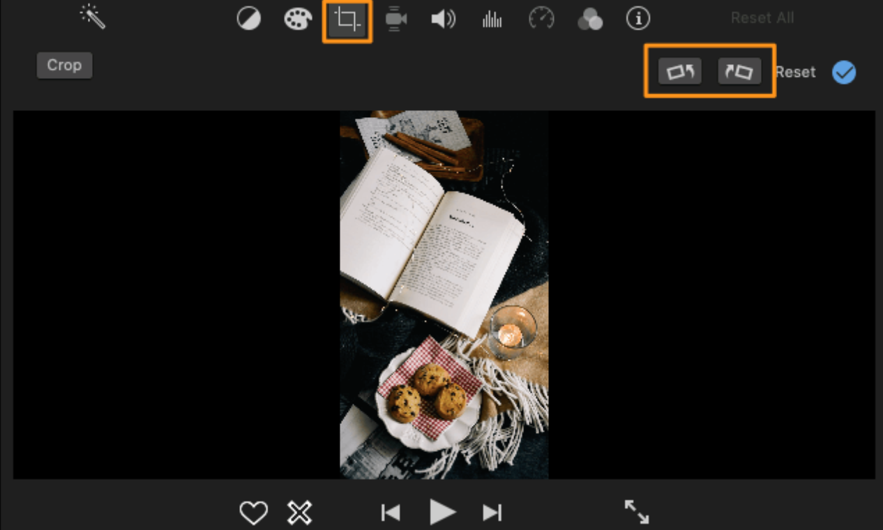 How to rotate video using the iMovie on Mac?