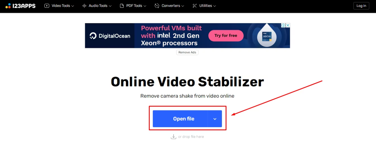 Online video stabilizer by 123Apps