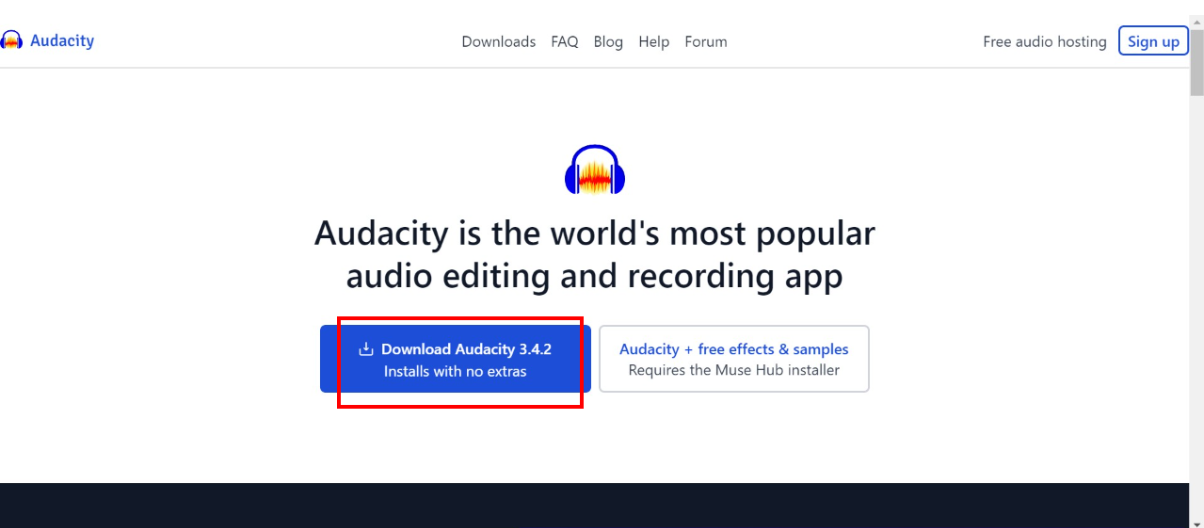 How to download and install an Audacity voice recorder for a computer?