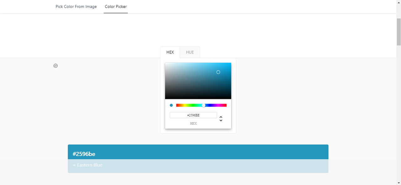 Image Color Picker's interface