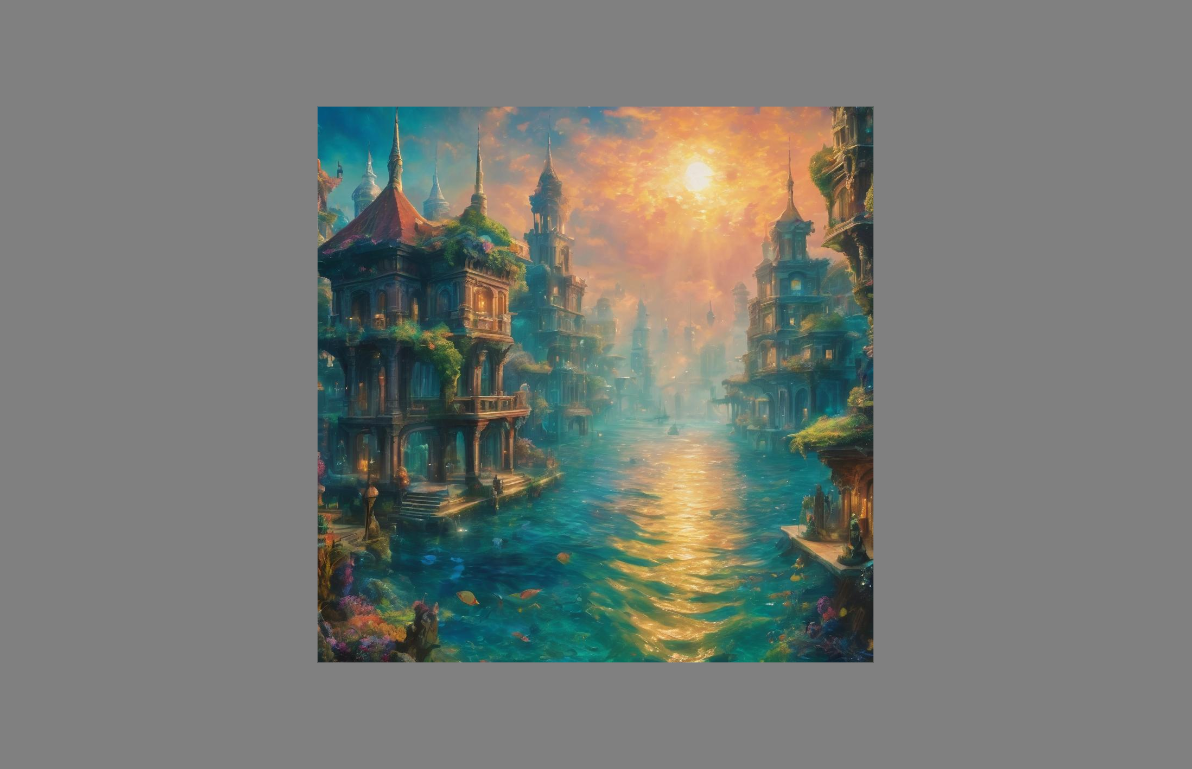 AI-generated oil painting of a fantasy world