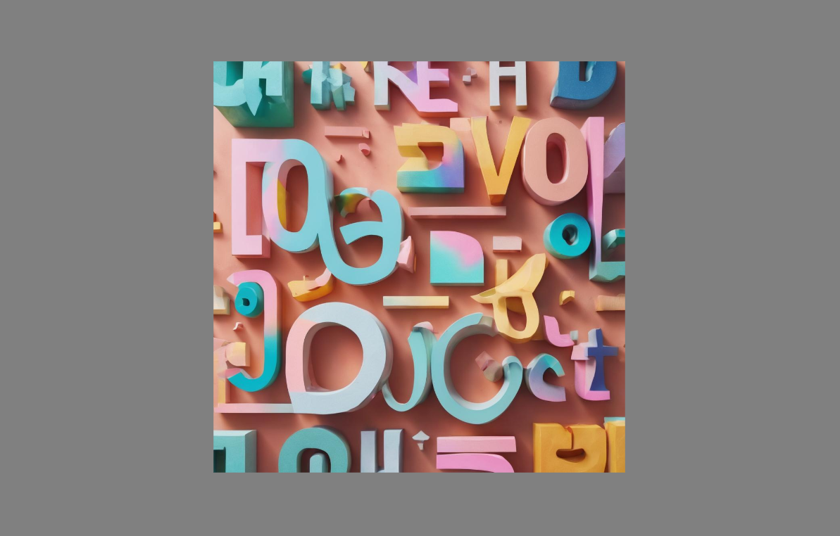 AI generated collage typography