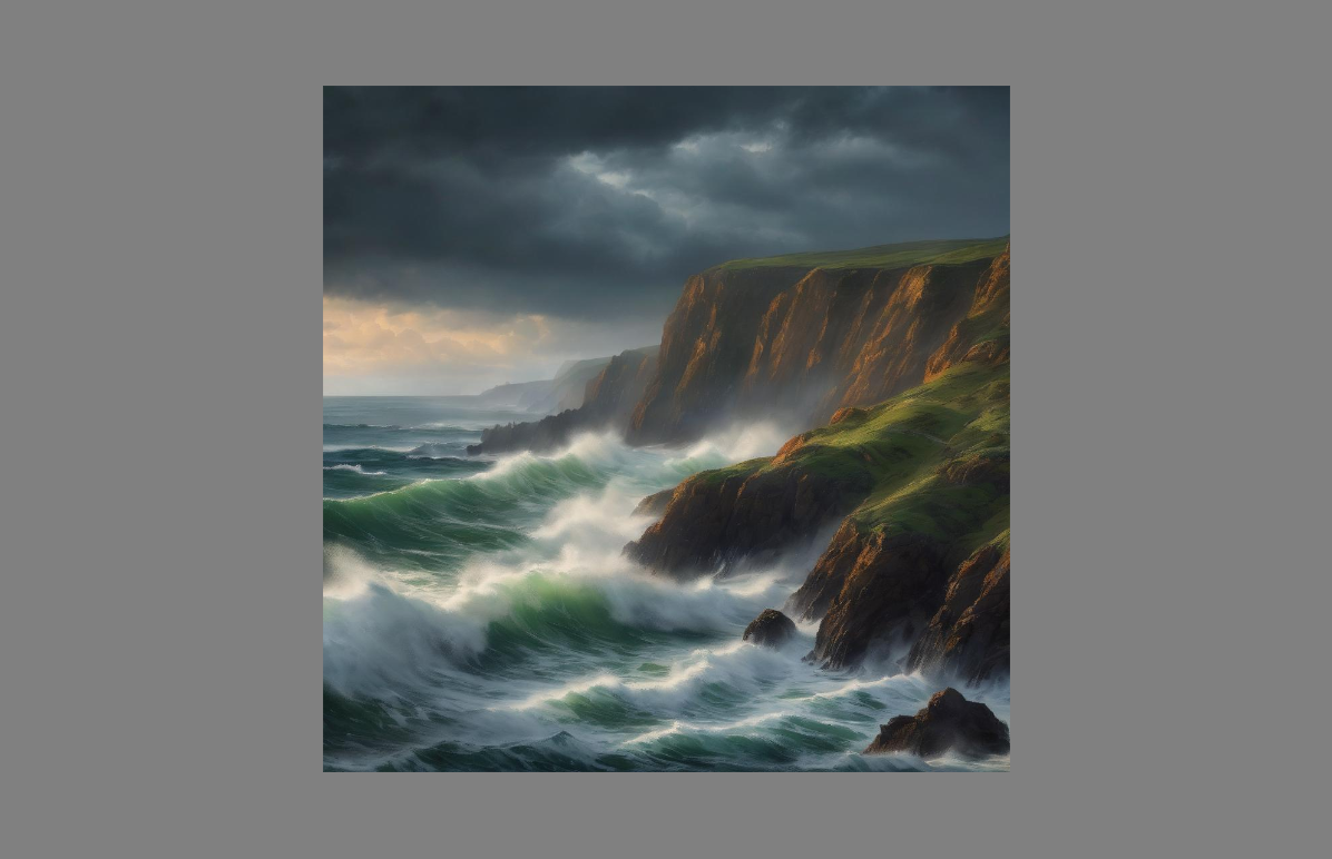 Moody landscape art