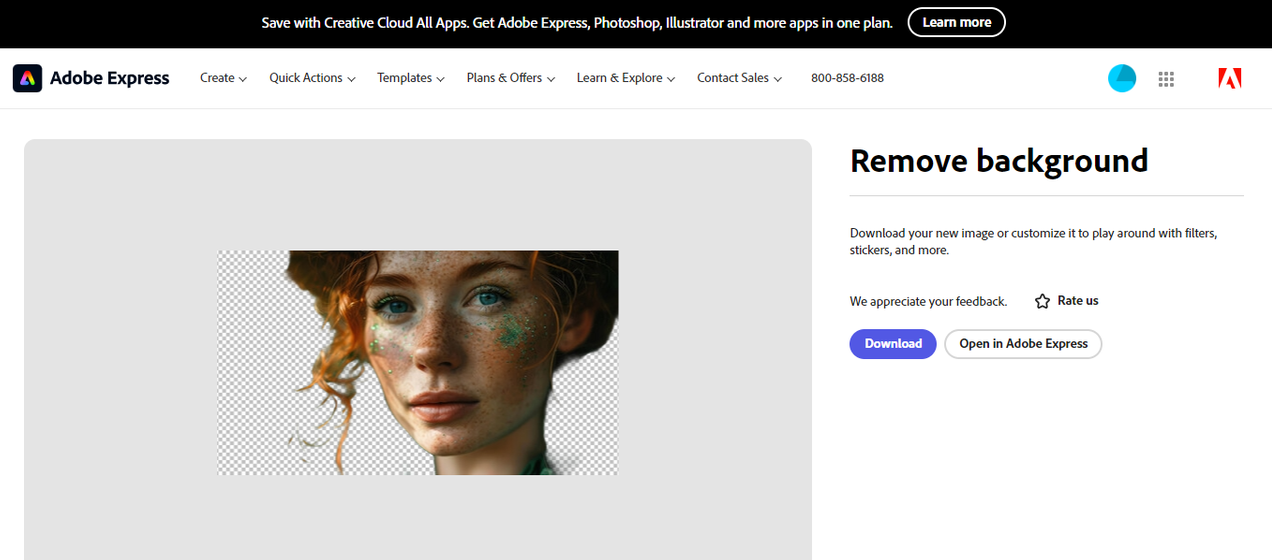 Remove picture background with Adobe Express image background remover