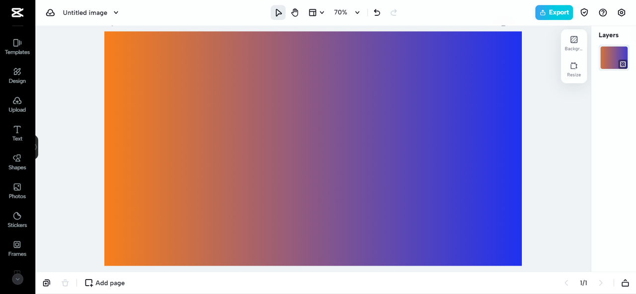 Example of gradient complementary color