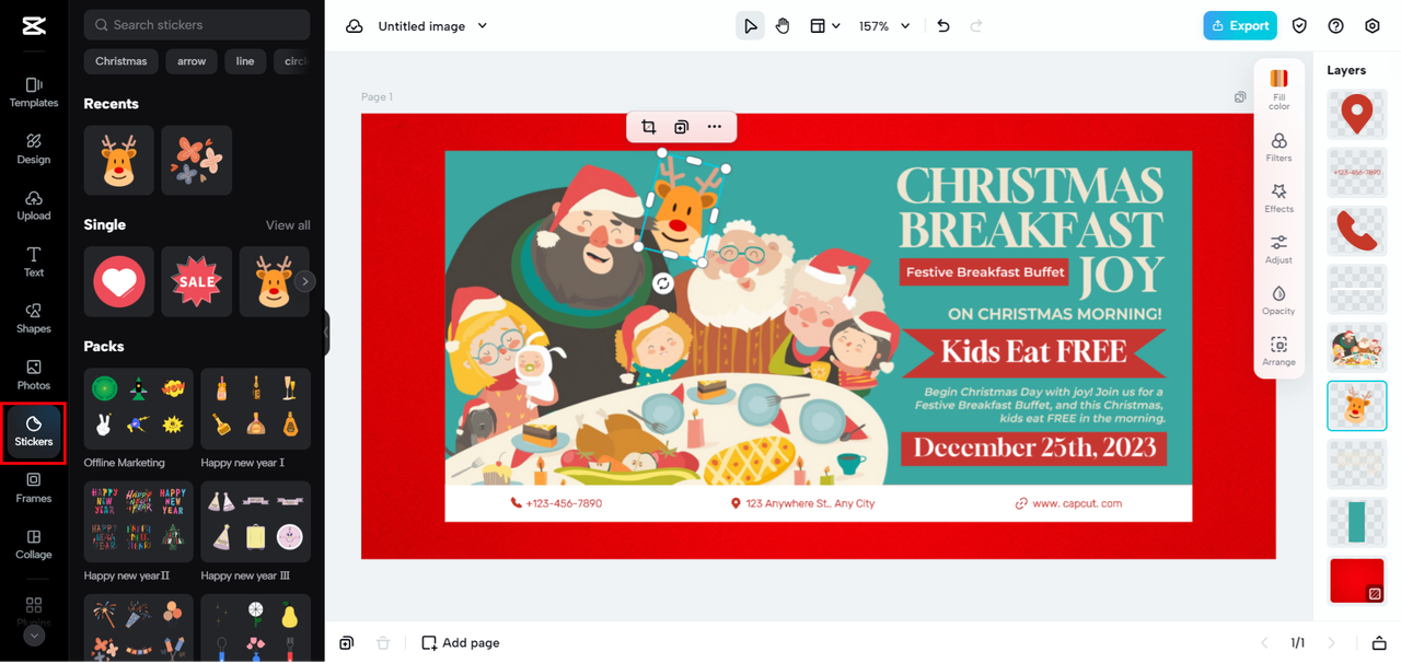 Theme stickers and shapes to customize your Facebook banners