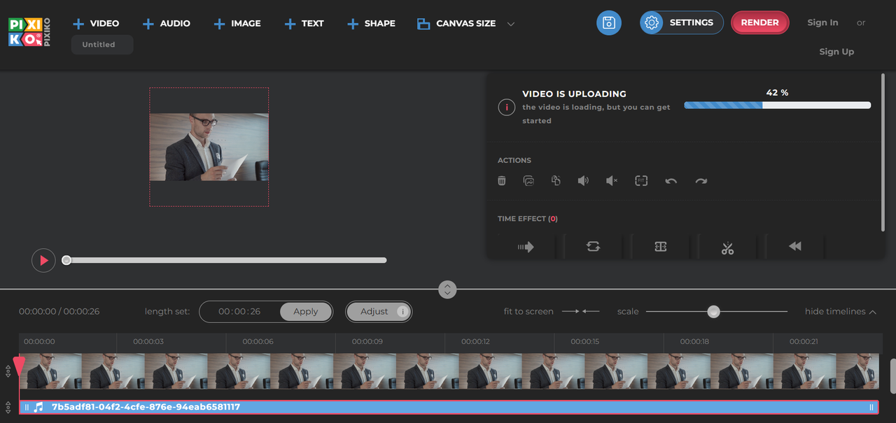 How to add music to a video online via Pixiko