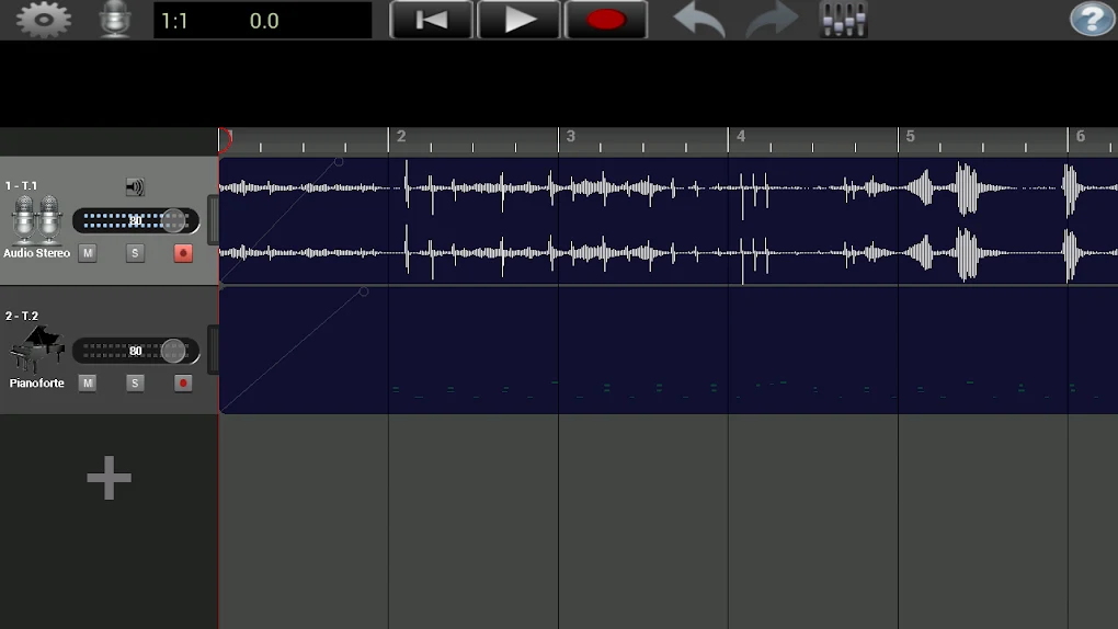 Recording Studio Lite music recorder interface