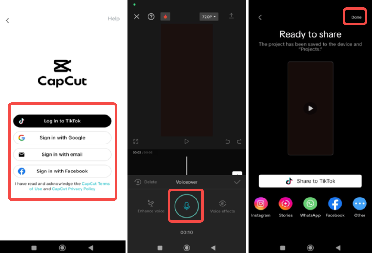 How to record audio on Android/iOS with CapCut