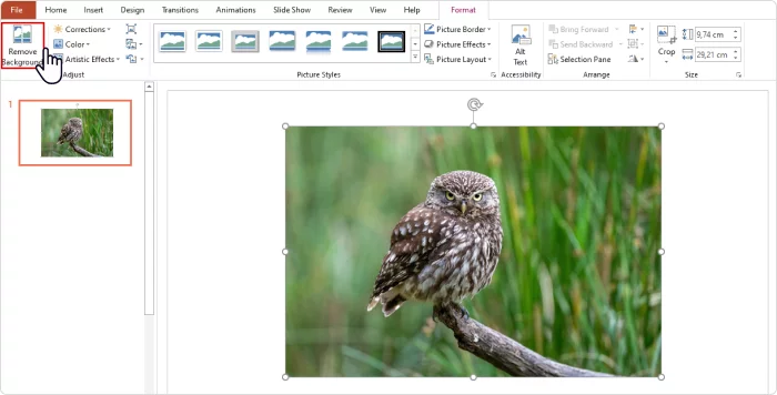 Select image in PowerPoint