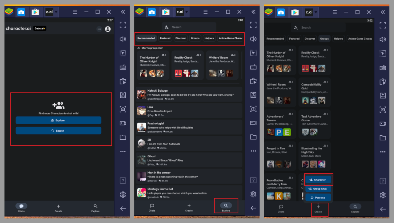 how to create AI character download on PC with Bluestacks