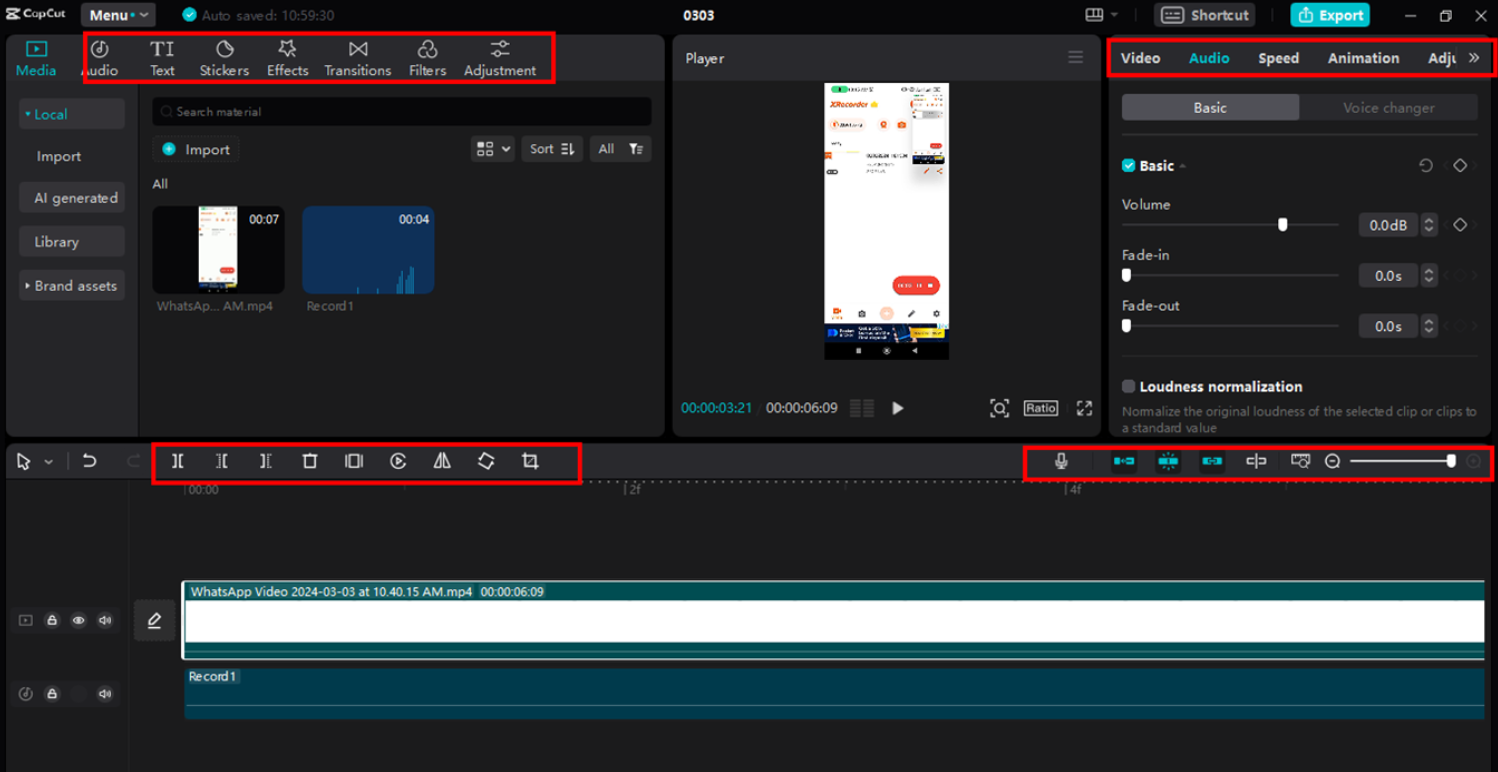 Edit your screen recording with audio