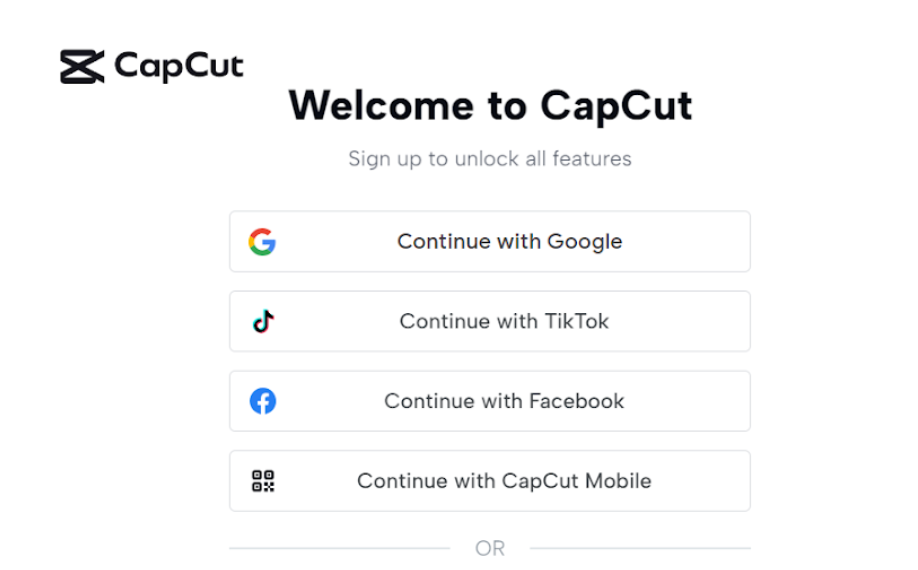capcut sign in