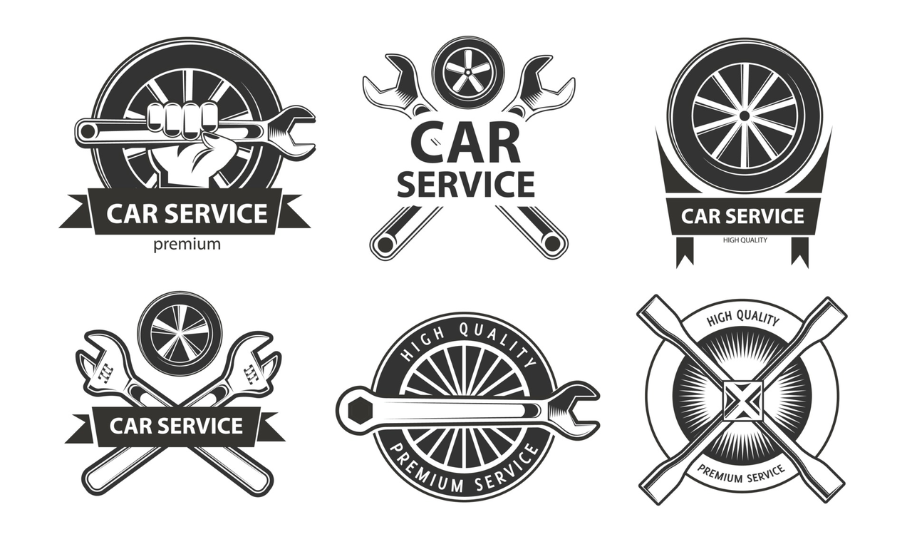 Symbolic logos with mechanical graphics