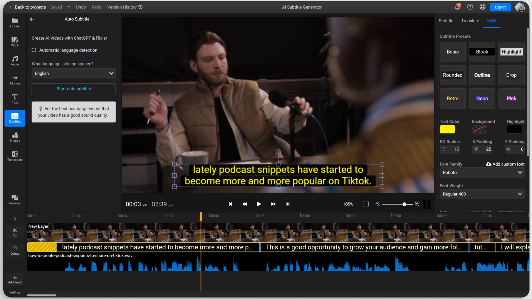 Audio Enhancer Online - Improve Your Video's Sound Quality - Flixier