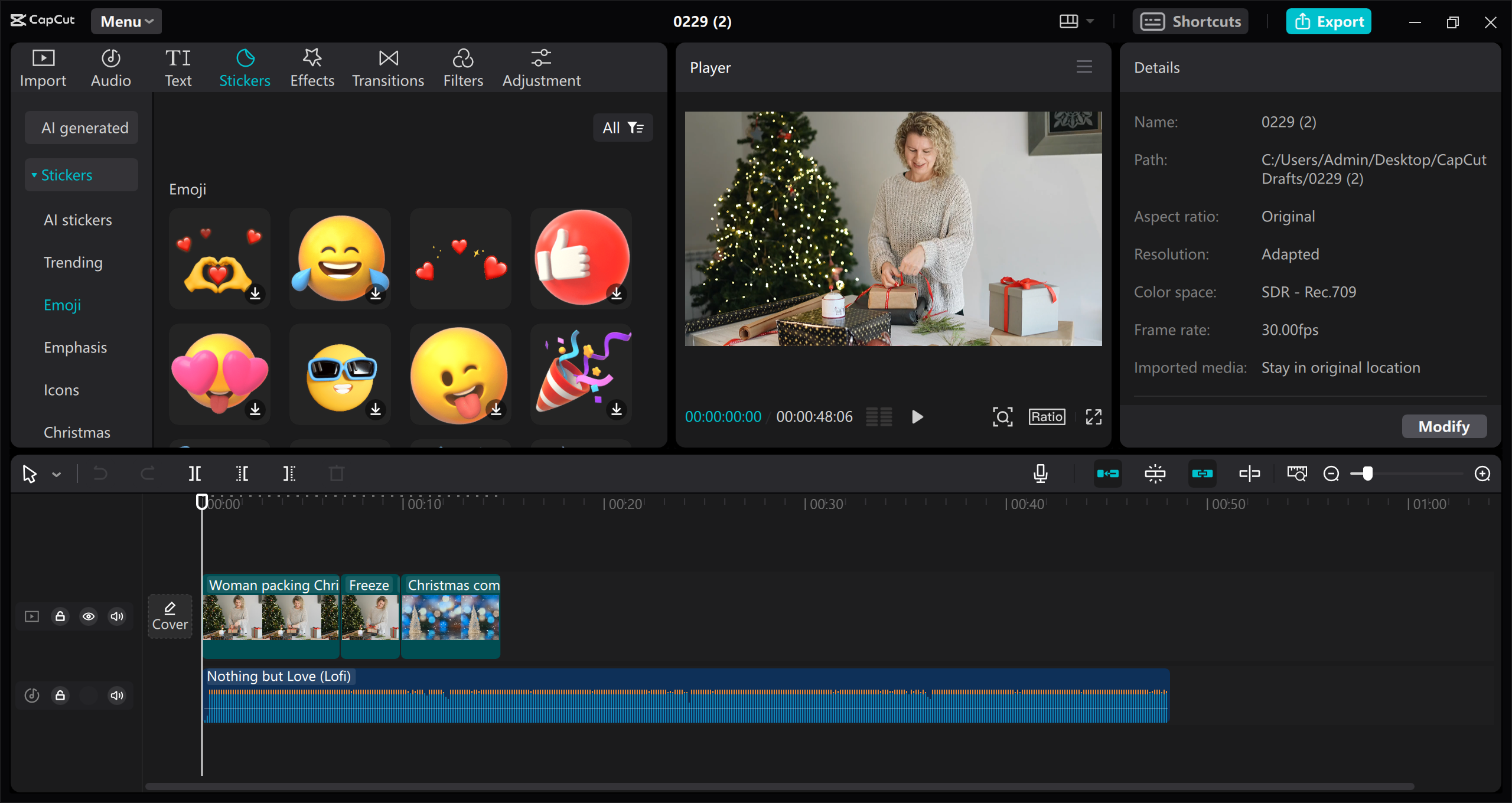 Enrich WhatsApp video call recording: CapCut desktop video editor 