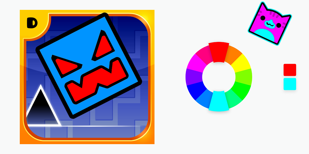 Example of a GD icon with contrasting colors