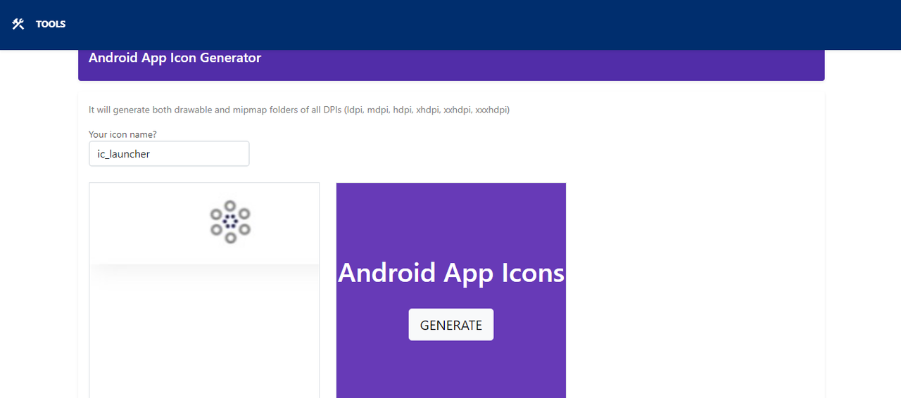 Cloudparker.com Android app icon generator