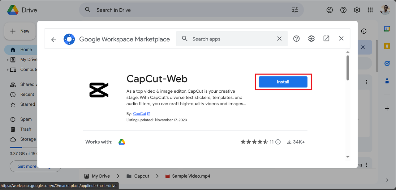 Integrate Google Drive to CapCut online to avoid comparing Dropbox vs Google Drive