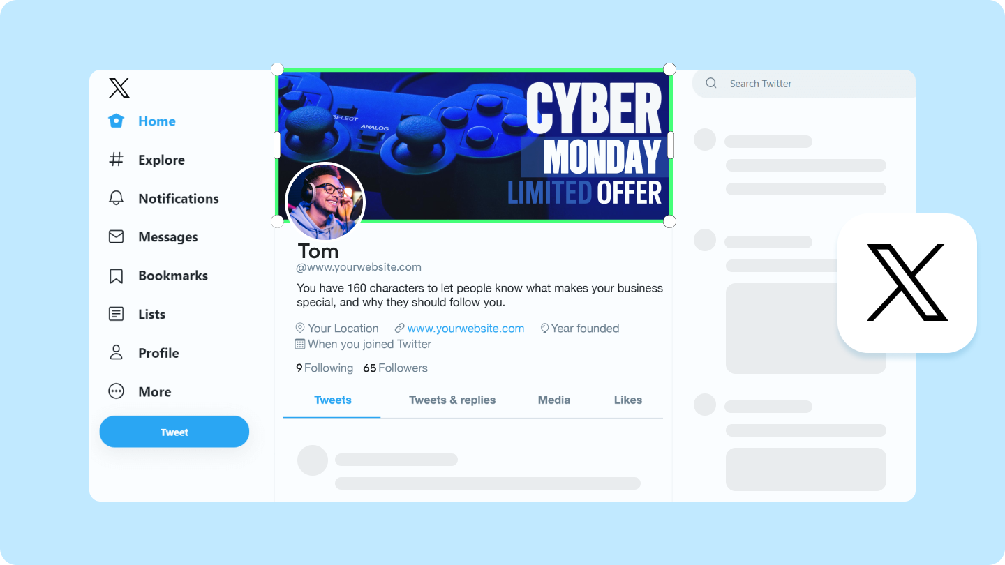 twitter header creator