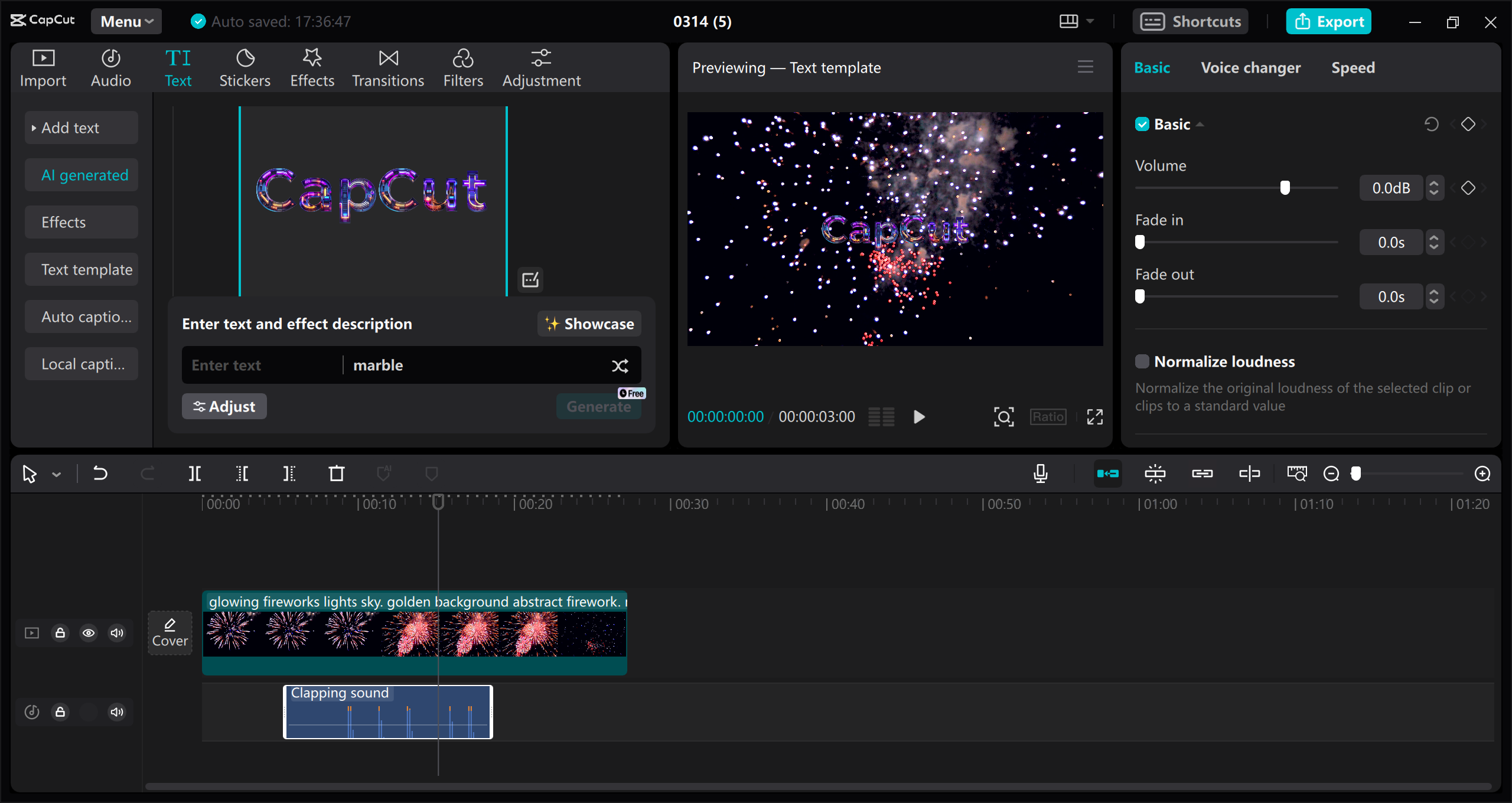 Add clapping sound to video with one click: CapCut desktop video editor