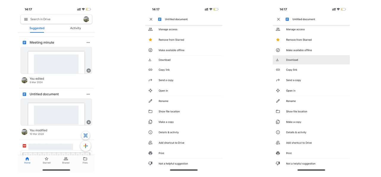 Backup Google Drive files to iOS