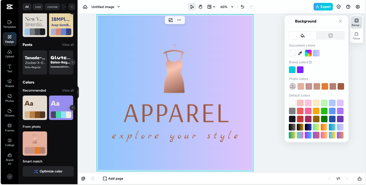 Apparel logo that works well in different background