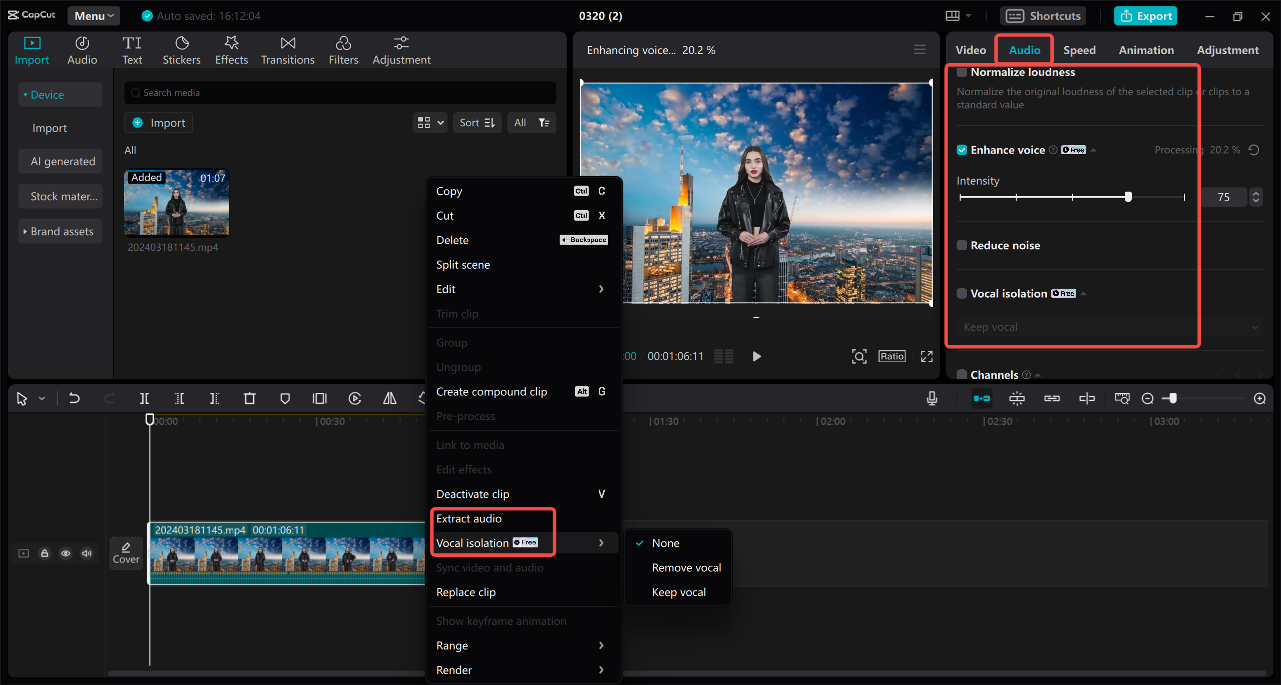 Edit your video and audio