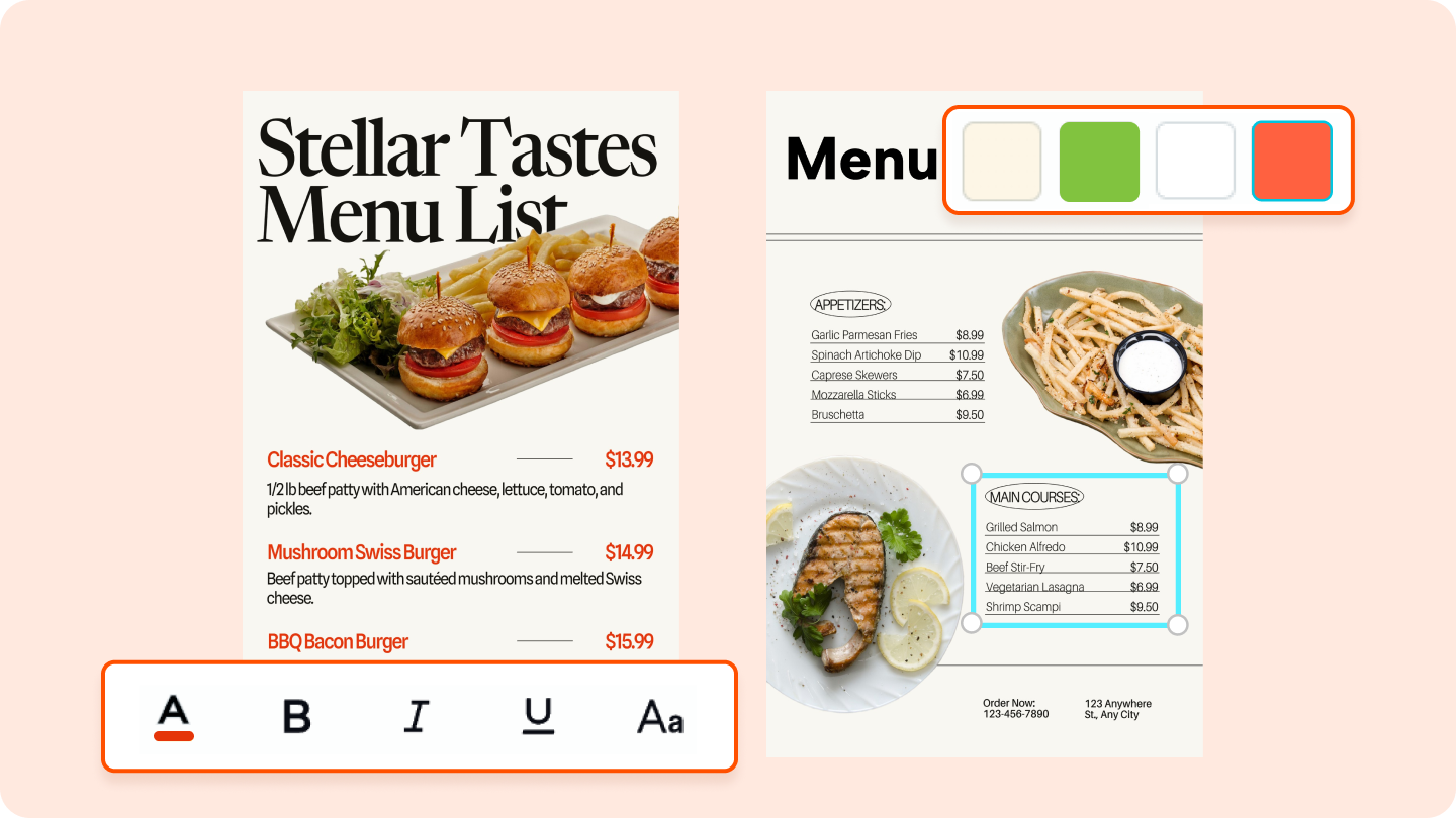 pembuat menu makanan