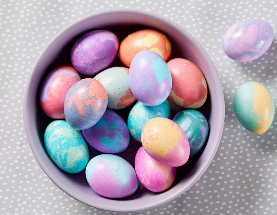 Marbled Easter egg designs