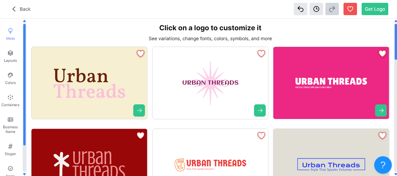 Create fashion logos with Logo.com