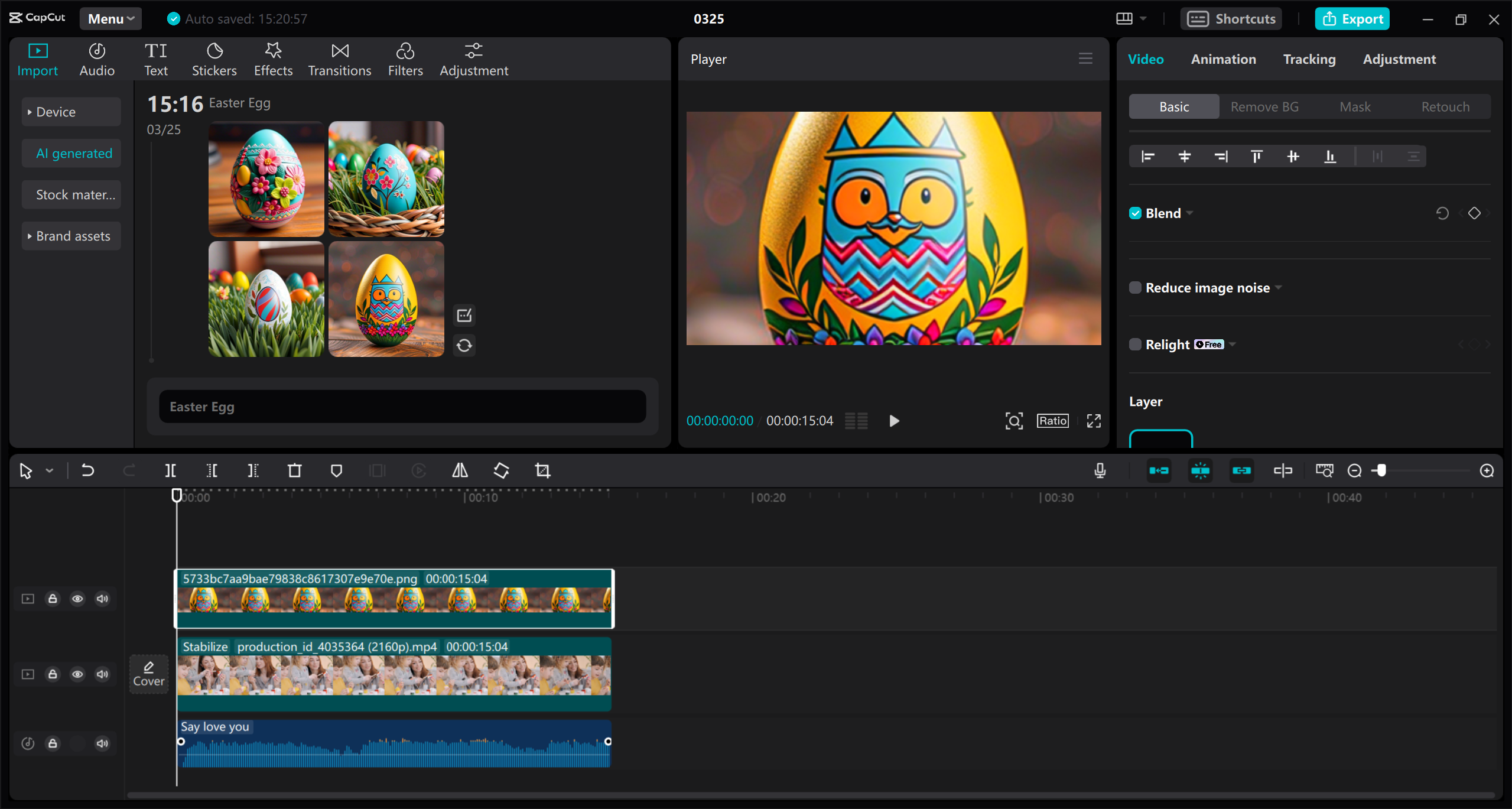 Easter egg on YouTube: Create an Easter eggs tutorial video with CapCut