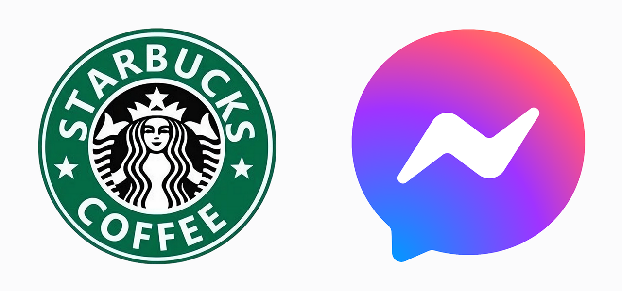 Starbuck and Facebook Messenger circular logo