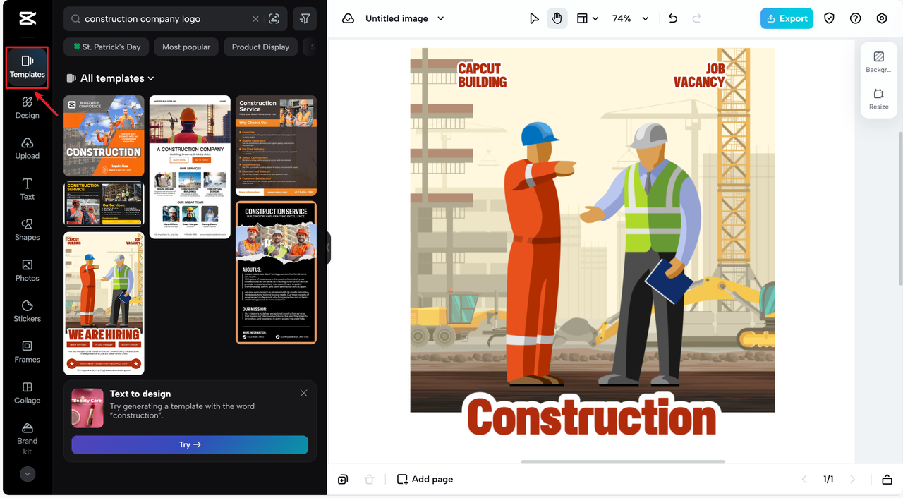 Start your search for the perfect construction company logo design 