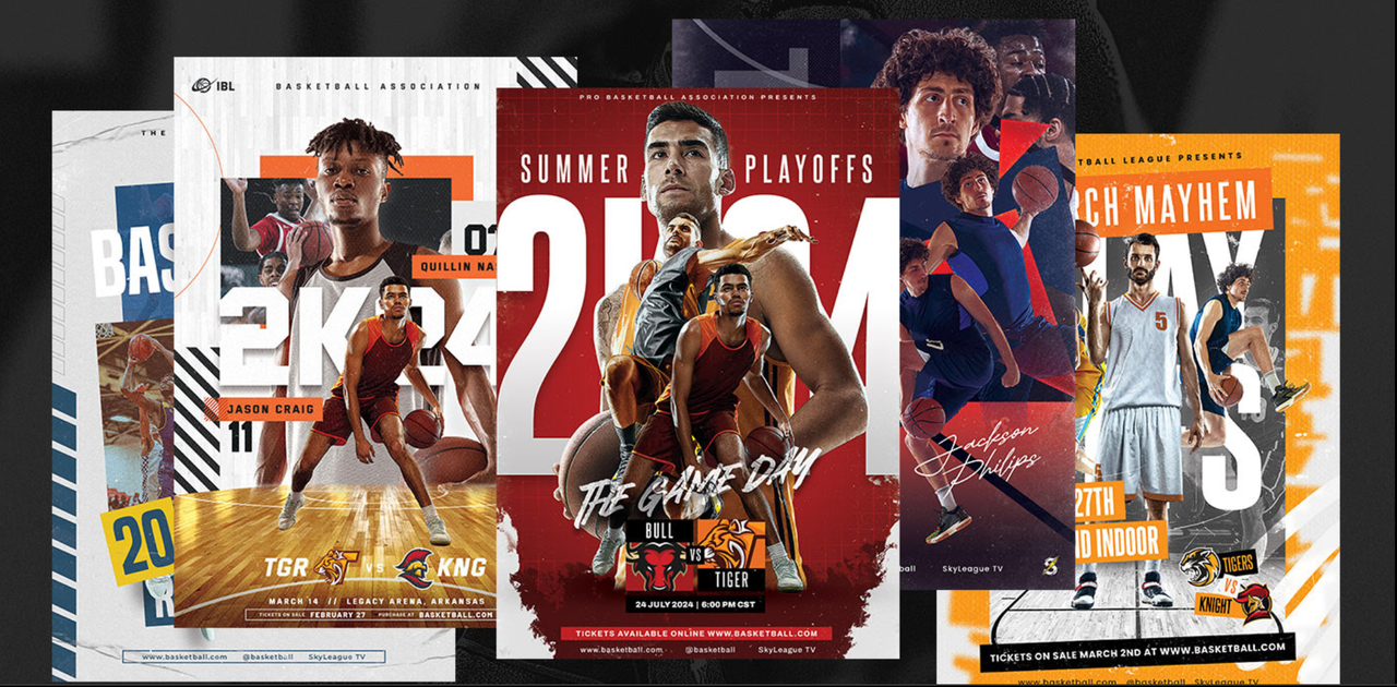 Basketball flyers and promotional posters