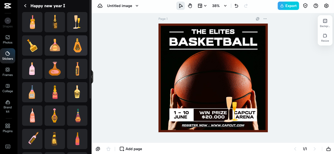 Enrich the basketball logo creative elements