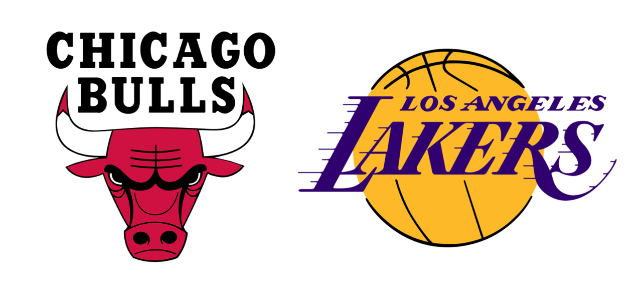 Chicago Bulls & Los Angeles Lakers basketball team logo