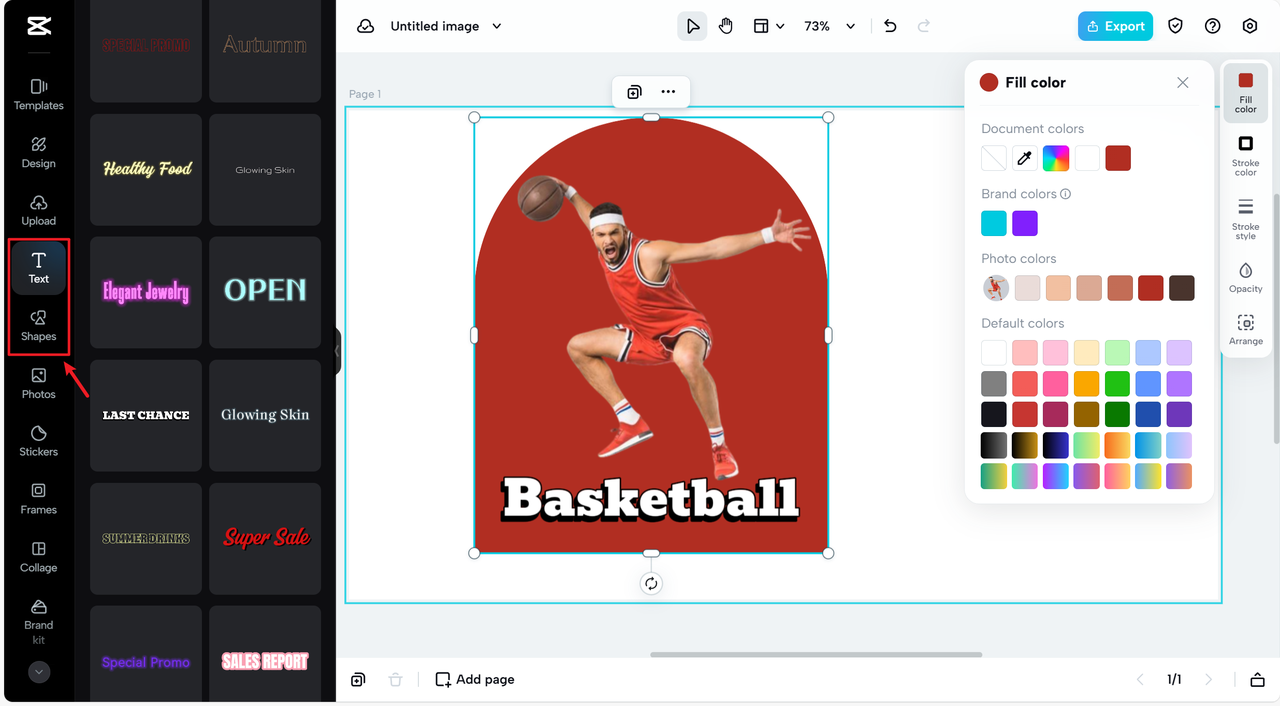 create an emblem-like basketball logo