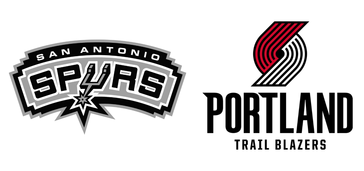 San Antonio Spurs & Portland Trail Blazers basketball team logo