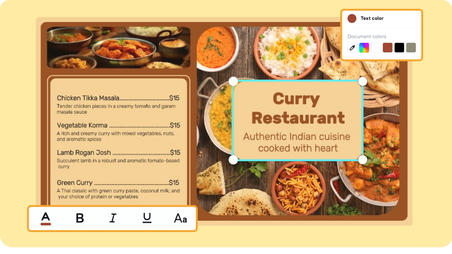 gumawa ng menu online
