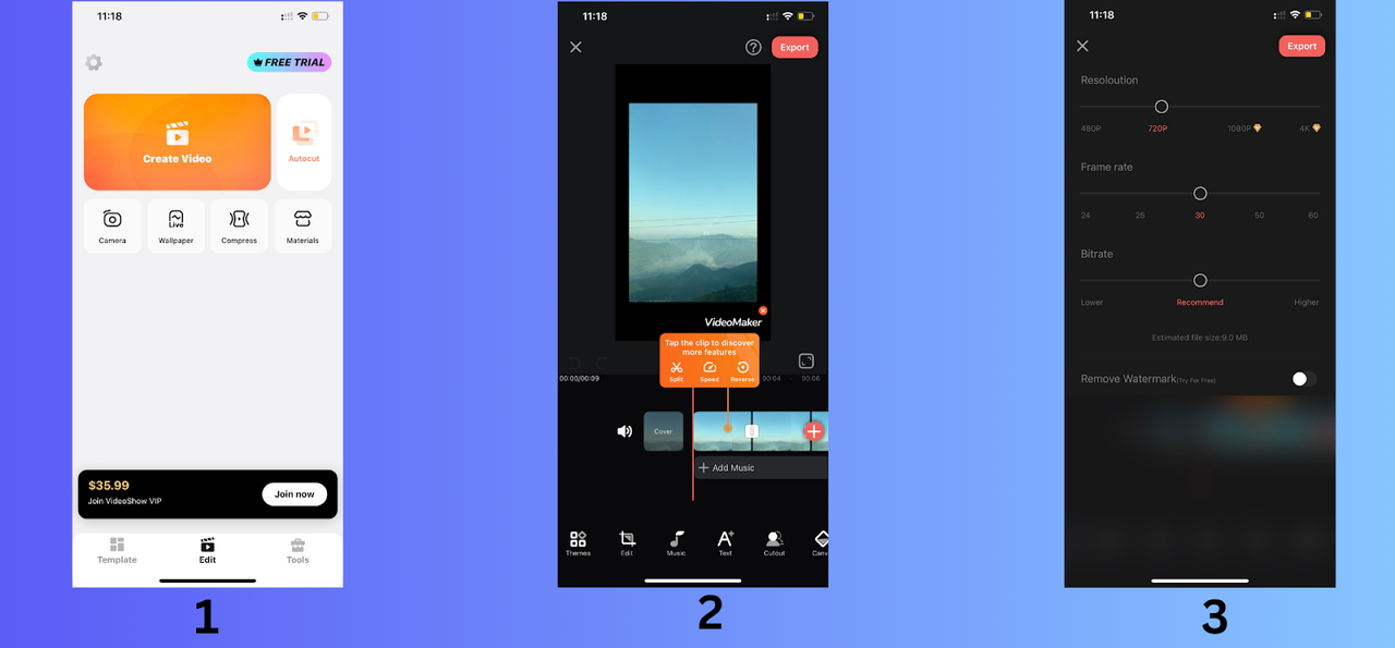 Create a photo video at VideoShow